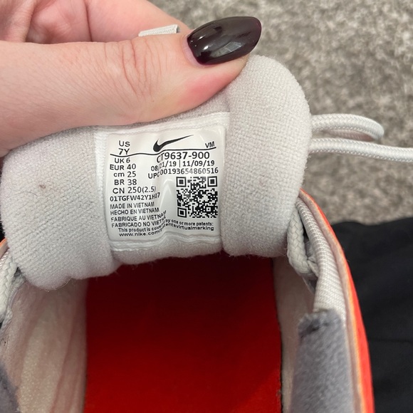 Nike Air Max 97 Gray and Orange Sneakers - Picture 3 of 5